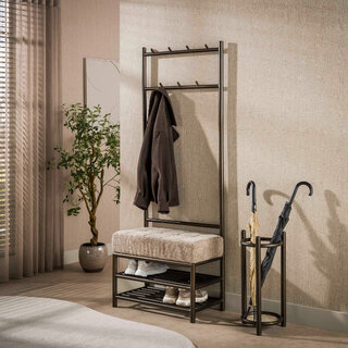 Garderobebank Lema 70 cm Drift brown
