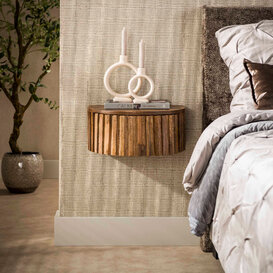 Nachtkastje Changu 1-lade Massief mango zand