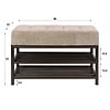 BelaLuz Modern hotel chique schoenenbank Lema 85 cm Drift brown