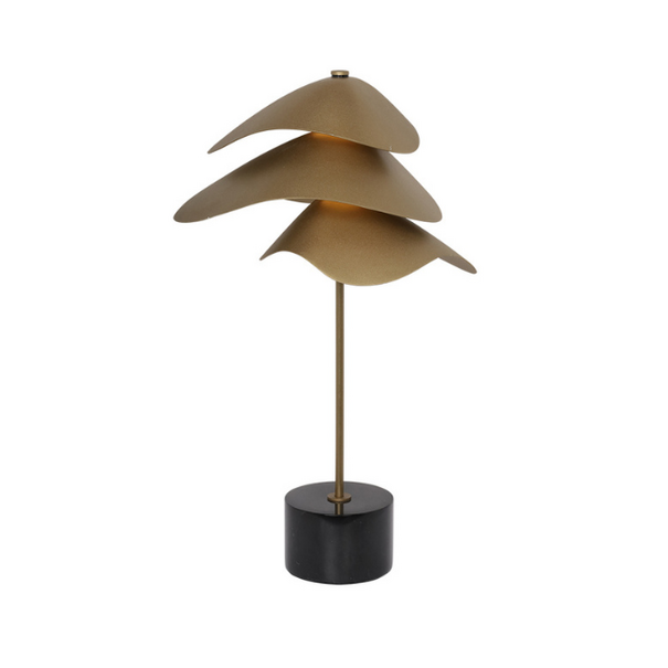 Freelight Design tafellamp Pagoda 3-lichts brons