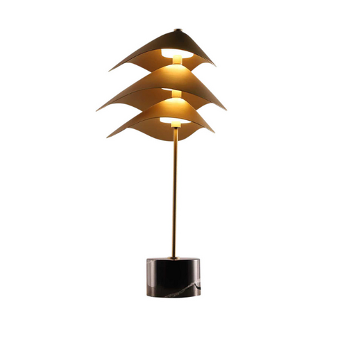 Design tafellamp Pagoda 3-lichts brons