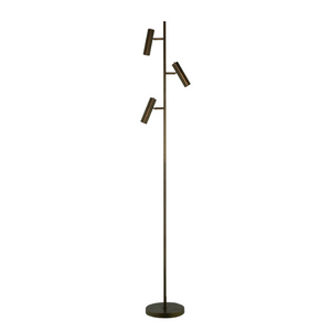 Freelight Industrieel modern vloerlamp Undici 3-lichts brons