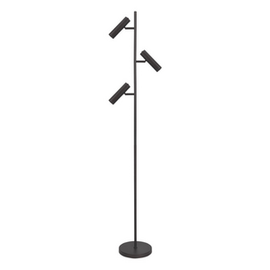 Freelight Modern industriële vloerlamp Undici 3-lichts Zwart