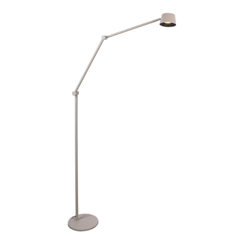 Moderne vloerlamp Cugino 1-lichts zwenkarm crème 6,2W