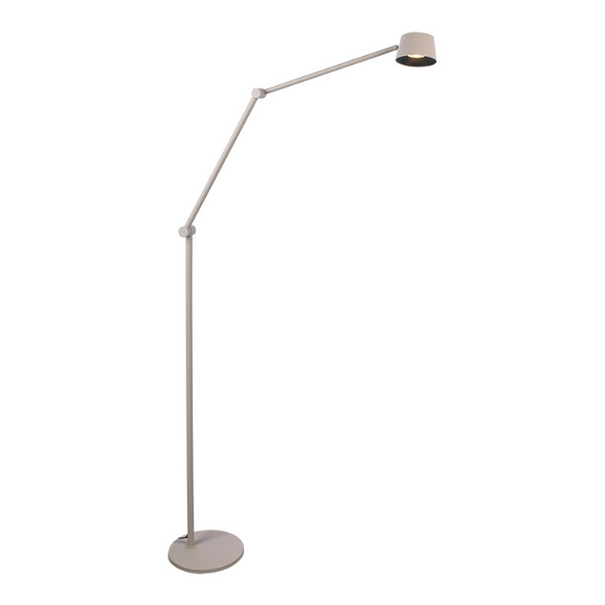 Freelight Moderne vloerlamp Cugino 1-lichts zwenkarm crème 6,2W