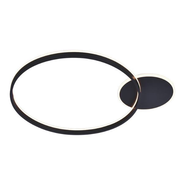 Freelight Moderne plafondlamp Orlo Ø76 cm zwart