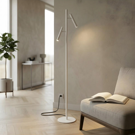 Vloerlamp Luogo 2-lichts wit