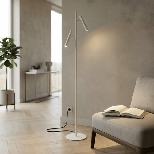 Moderne vloerlamp Luogo 2-lichts wit