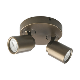 Opbouwspot 2-lichts Razza GU-10 brons