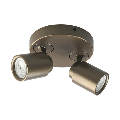 Modern industriële opbouwspot 2-lichts Razza GU-10 brons
