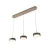 Freelight Moderne hanglamp Puleggia 3-lichts Balk olijfgroen