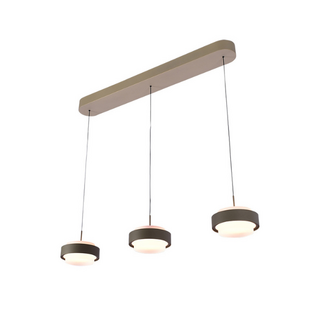 Hanglamp Puleggia 3-lichts Balk olijfgroen