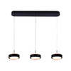 Freelight Moderne hanglamp Puleggia 3-lichts Balk zwart