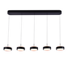 Freelight Moderne hanglamp Puleggia 5-lichts balk zwart