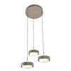 Freelight Moderne hanglamp Puleggia 3-lichts rond olijfgroen