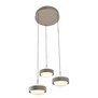 Moderne hanglamp Puleggia 3-lichts rond olijfgroen