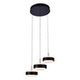 Moderne hanglamp Puleggia 3-lichts rond zwart