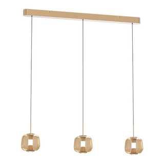Hanglamp Rosa 3-lichts Balk Rosé-Goud