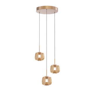 Hanglamp Rosa 3-lichts getrapt rosé-goud