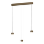 Moderne hanglamp Cosmo 3-lichts op balk brons