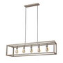 Moderne industriële hanglamp Esteso 5-lichts crème