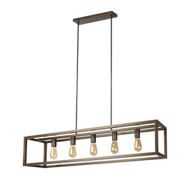 Hanglamp Esteso 5-lichts brons