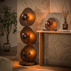 BelaLuz Industriële vloerlamp Earth 3-lichts Antiek koper