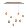 Highlight Modern design hanglamp Champagne Egg 8-lichts ovaal