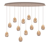 Highlight Modern design hanglamp Champagne Egg 12-lichts ovaal