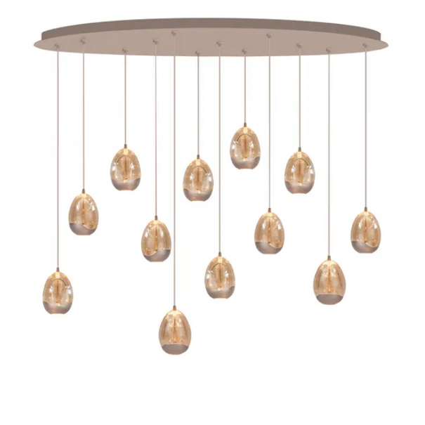 Highlight Modern design hanglamp Champagne Egg 12-lichts ovaal