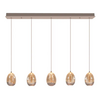 Highlight Modern design hanglamp Champagne Egg 5-lichts balk