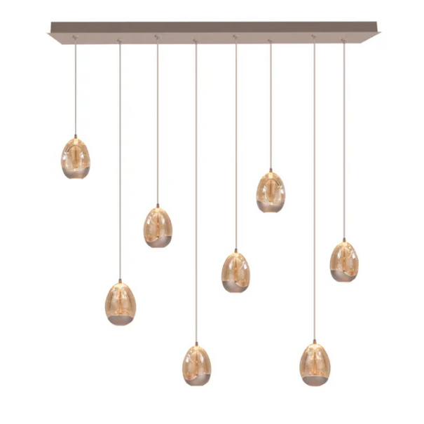 Highlight Modern design hanglamp Champagne Egg 8-lichts balk