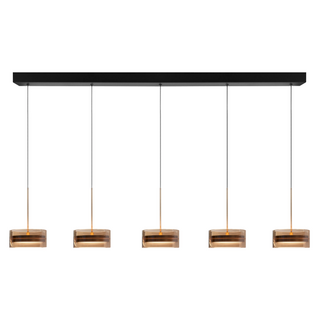 Hanglamp Enzo 5-lichts brons op balk
