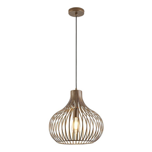 Freelight Industriële hanglamp Aglio 1-lichts brons Ø38 cm