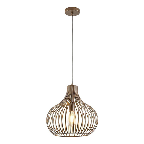 Freelight Industriële hanglamp Aglio 1-lichts brons Ø38 cm