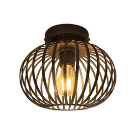 Plafondlamp Aglio 1-lichts brons Ø25 cm
