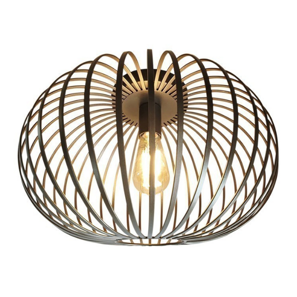 Freelight Industriële plafondlamp Aglio 1-lichts brons Ø40 cm