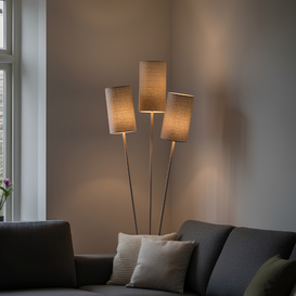 Vloerlamp Zizal 3-lichts zand