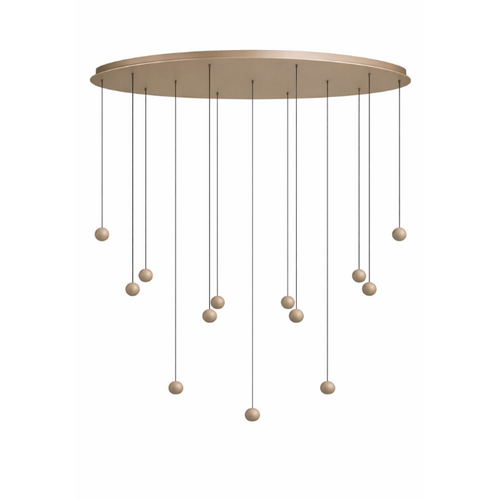 Moderne design hanglamp Grace ovaal 13-lichts zand