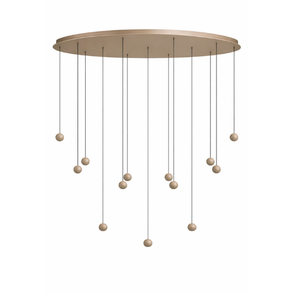 ETH Moderne design hanglamp Grace ovaal 13-lichts zand