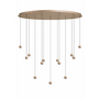Moderne design hanglamp Grace ovaal 13-lichts zand