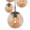 Steinhauer Moderne hanglamp Bollique 5-lichts cacao met amber glas