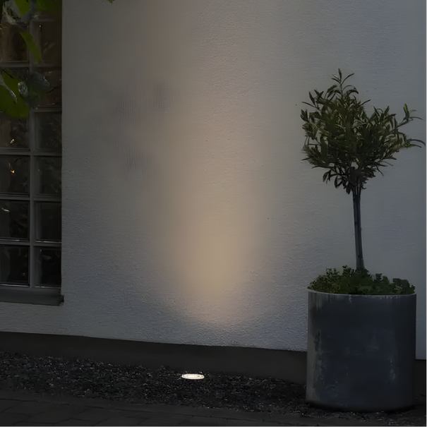 Konstsmide Moderne inbouw grondspot Spot Round 1-lichts zwart