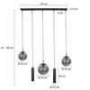 Steinhauer Moderne hanglamp Bollique 5-lichts smoke kokers
