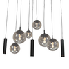 Steinhauer Moderne hanglamp Bollique 9-lichts ovaal smoke
