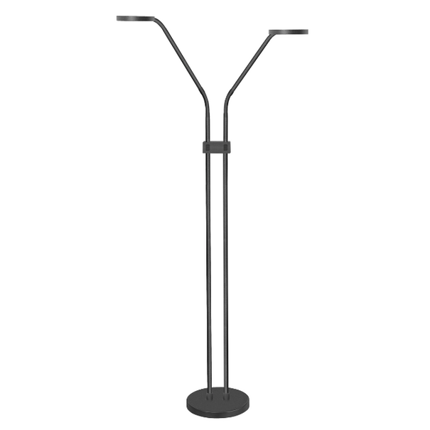 Highlight Moderne vloerlamp Málaga 2-lichts zwart