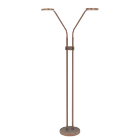 Vloerlamp Málaga 2-lichts choco