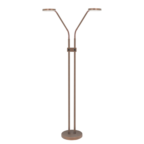 Moderne vloerlamp Málaga 2-lichts choco