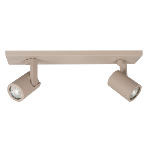 Moderne opbouwspot Halo 2-lichts op balk zand