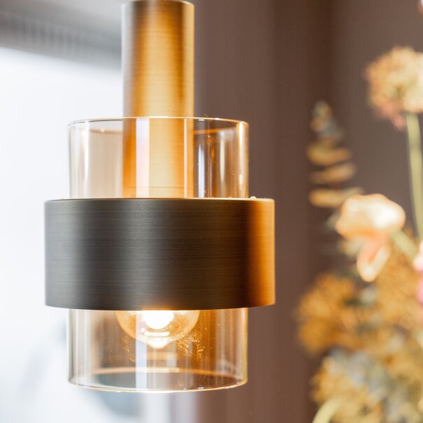 Highlight Modern Hotel chique hanglamp Marrone 5-lichts brons